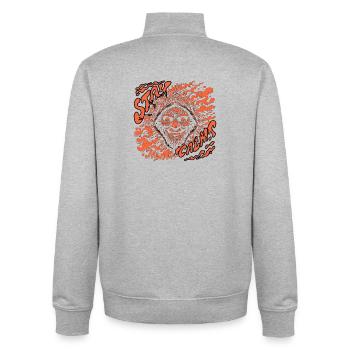 Infernal Hooded Clown - Unisex Organic Zip Sweatshirt by Stanley/Stella - heather grey - Back - AI Model Male 185 light (185cm)