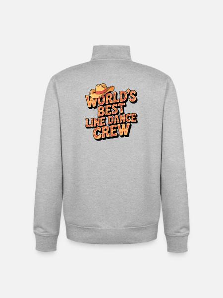 Weltbeste Line-Dance Crew - Unisex Organic Zip Sweatshirt von Stanley/Stella - Grau meliert