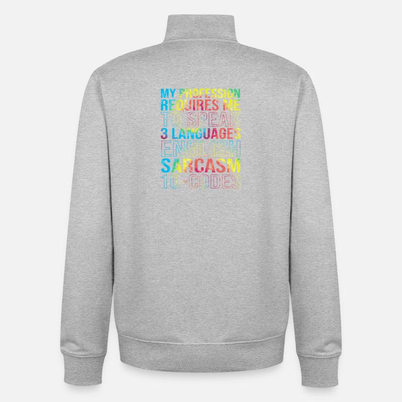Medical Coder - Unisex Organic Zip Sweatshirt by Stanley/Stella - heather grey