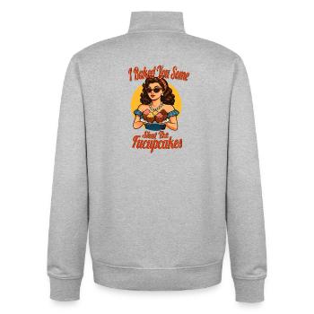 I Baked You Some – Funny Retro Baking Shirt - Unisex Organic Zip Sweatshirt by Stanley/Stella - heather grey - Back - AI Model Male 185 light (185cm)