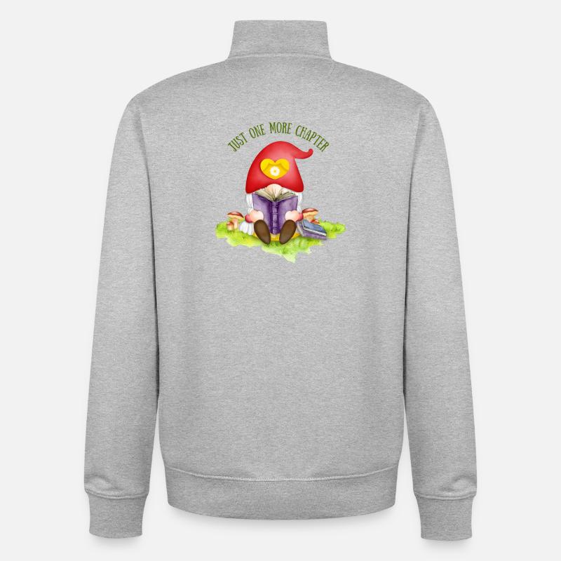 Encore un chapitre - Sweat zippé unisexe en coton bio Stanley/Stella - gris chiné
