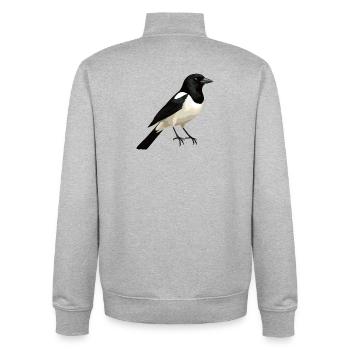 Elstern Elster - Unisex Organic Zip Sweatshirt von Stanley/Stella - Grau meliert - Hinten - AI Model Male 185 light (185cm)