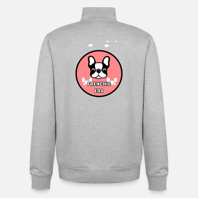 Frenchie-Ära - Unisex Organic Zip Sweatshirt von Stanley/Stella - Grau meliert