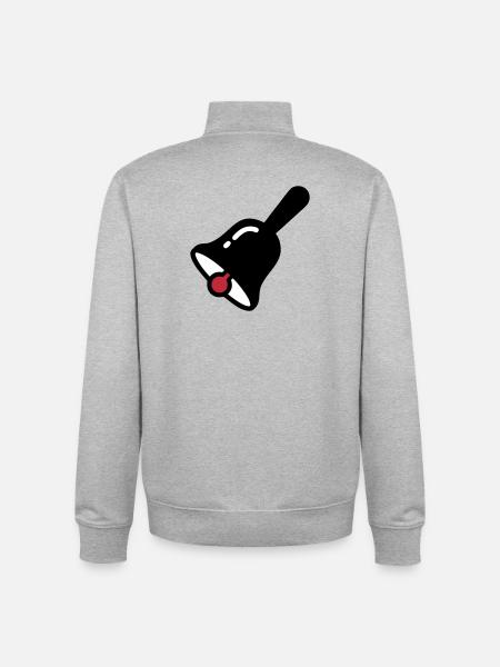 School Bell Ring Break Retro - Unisex Organic Zip Sweatshirt by Stanley/Stella - heather grey