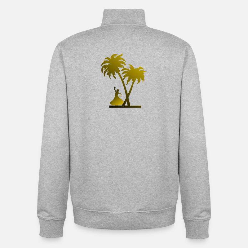 Danser - Sweat zippé unisexe en coton bio Stanley/Stella - gris chiné