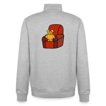 Teddy Teddy Bear Enfants Ours - Sweat zippé unisexe en coton bio Stanley/Stella - gris chiné - Dos - AI Model Male 185 light (185cm)