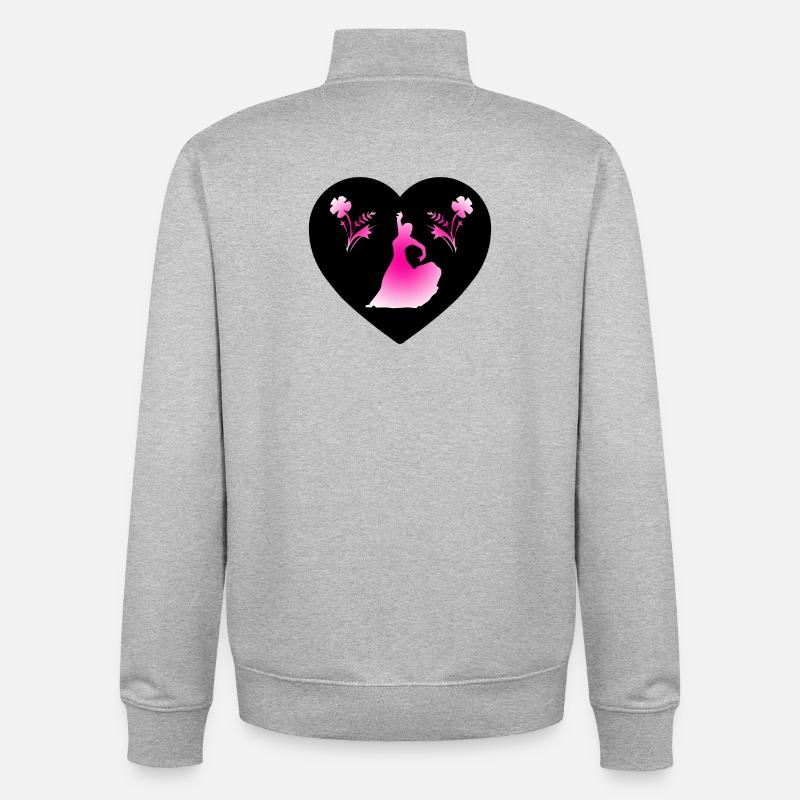 Tanzen - Unisex Organic Zip Sweatshirt von Stanley/Stella - Grau meliert