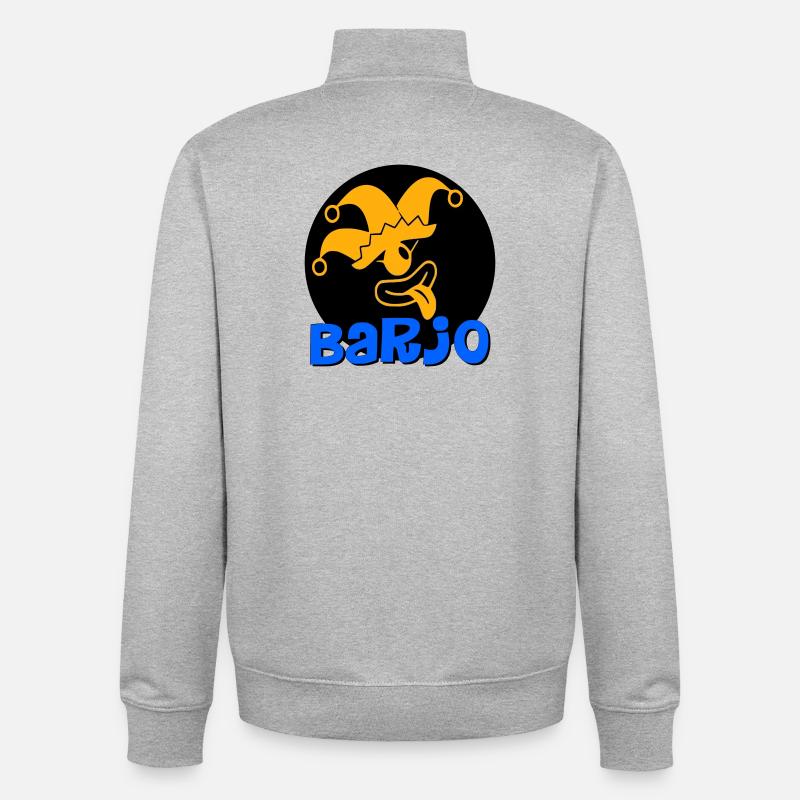 Logo Barjo - Unisex Organic Zip Sweatshirt by Stanley/Stella - heather grey