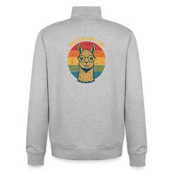 Les maths ne sont pas un t-shirt de prof de maths à problèmes - Sweat zippé unisexe en coton bio Stanley/Stella - gris chiné - Dos - AI Model Male 185 light (185cm)