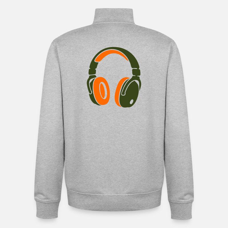 Kopfhörer Sondengänger Sucher - Unisex Organic Zip Sweatshirt von Stanley/Stella - Grau meliert