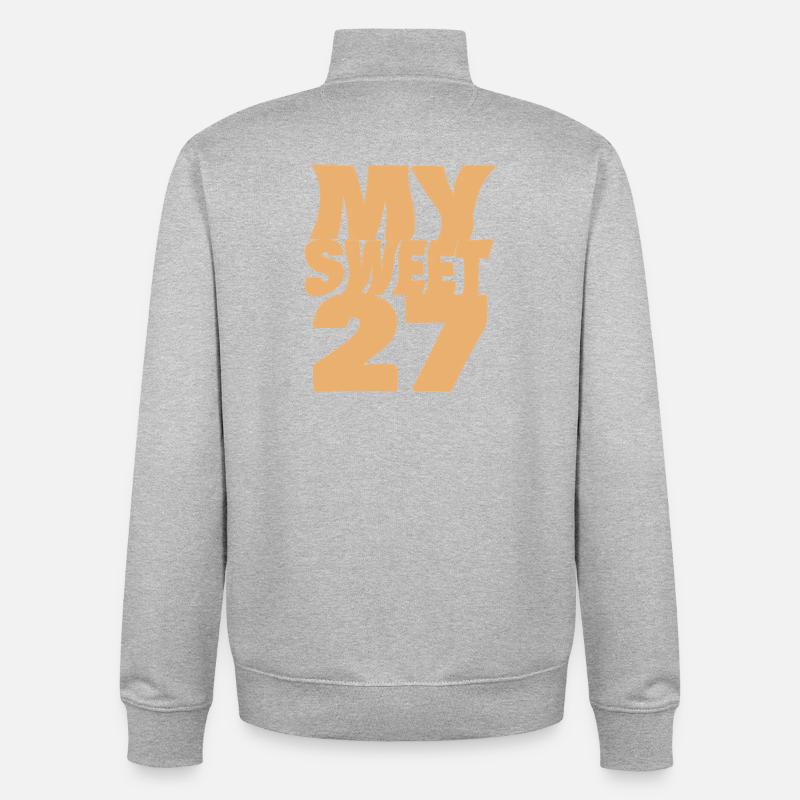 Suess 27 - Sweat zippé unisexe en coton bio Stanley/Stella - gris chiné