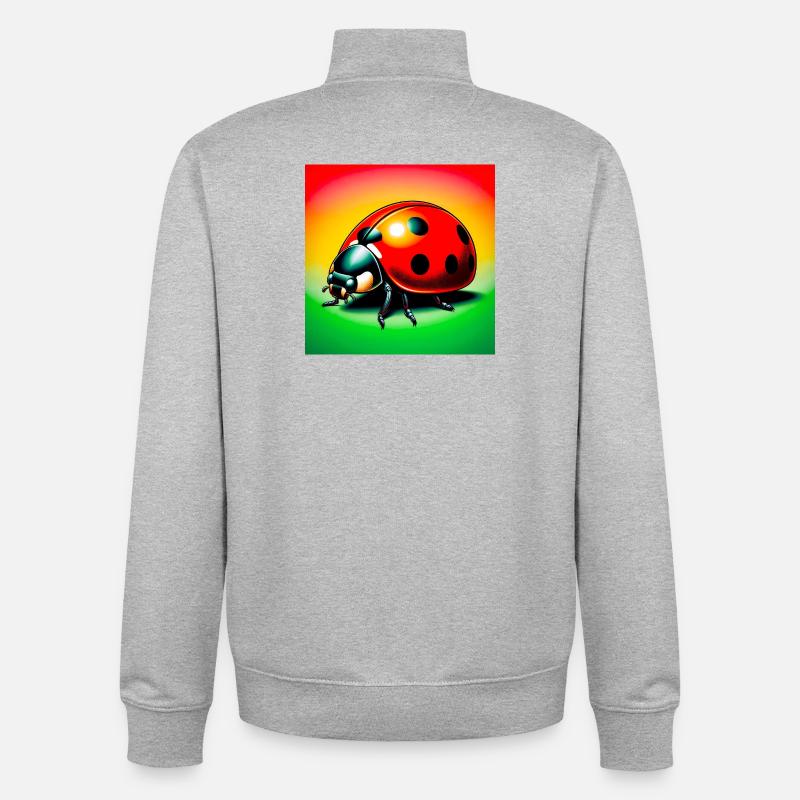 coccinelle - Sweat zippé unisexe en coton bio Stanley/Stella - gris chiné