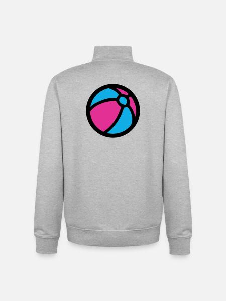 Water Polo Beach Summer Icon - Unisex Organic Zip Sweatshirt by Stanley/Stella - heather grey