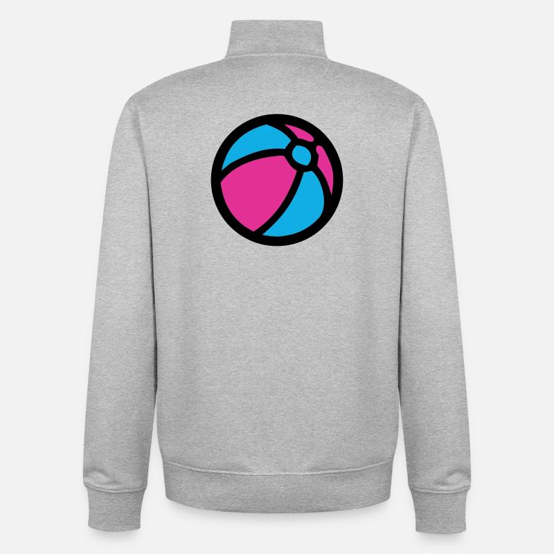 Water Polo Beach Summer Icon - Unisex Organic Zip Sweatshirt by Stanley/Stella - heather grey