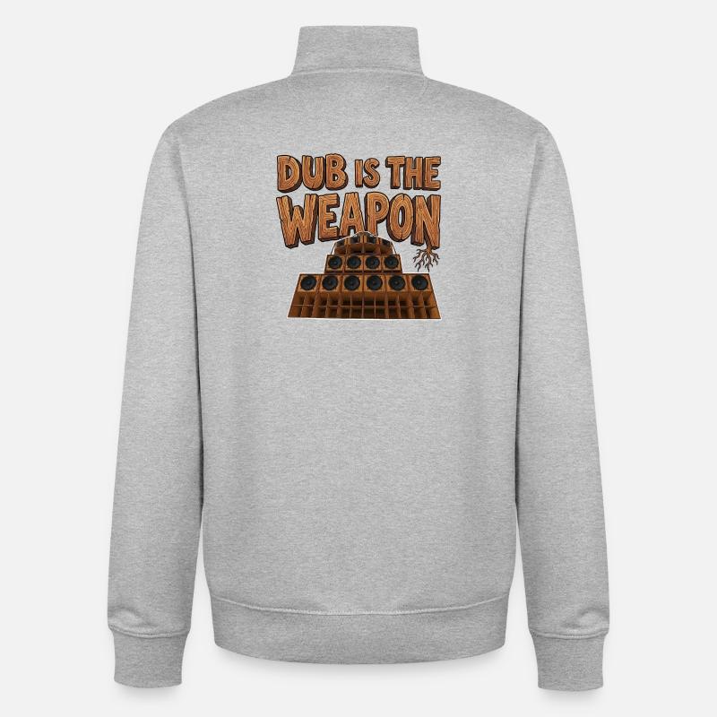 Reggae Weapon - Unisex Organic Zip Sweatshirt von Stanley/Stella - Grau meliert