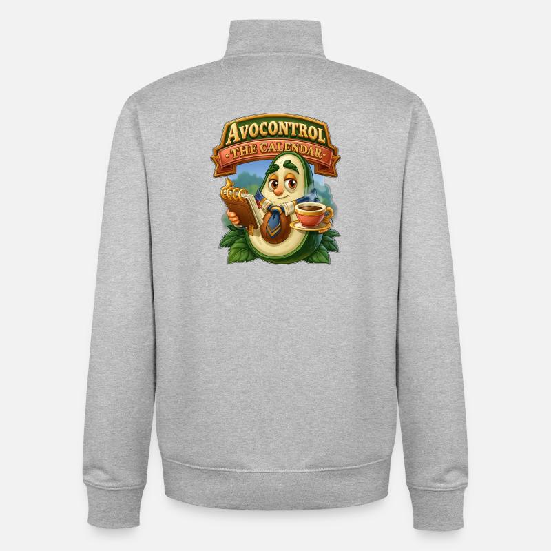 Avocontrol Le Calendrier - Sweat zippé unisexe en coton bio Stanley/Stella - gris chiné