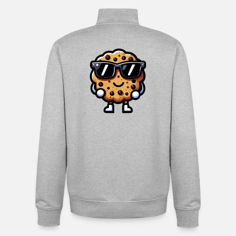 Cookie chic sunglasses - Unisex Organic Zip Sweatshirt by Stanley/Stella - heather grey