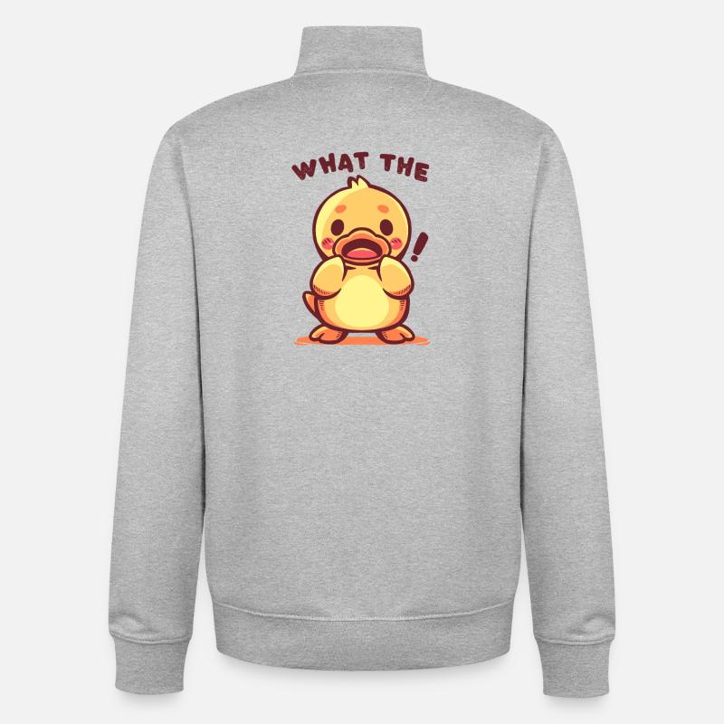 Was ist das - Unisex Organic Zip Sweatshirt von Stanley/Stella - Grau meliert