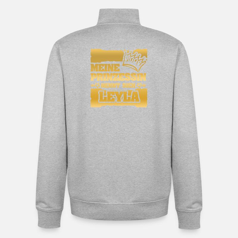 Spruch Leyla - Unisex Organic Zip Sweatshirt von Stanley/Stella - Grau meliert