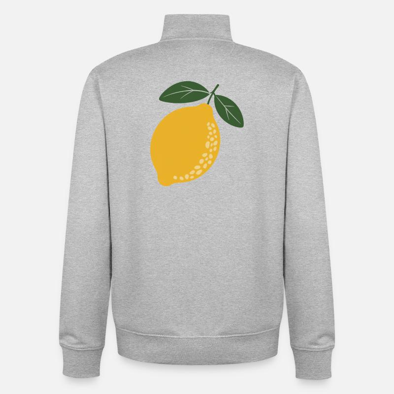 Lemon Grove Botanical - Unisex Organic Zip Sweatshirt von Stanley/Stella - Grau meliert