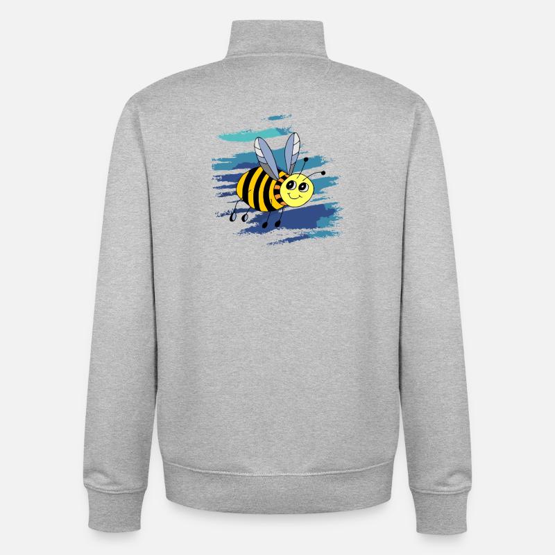 Insekt - Unisex Organic Zip Sweatshirt von Stanley/Stella - Grau meliert