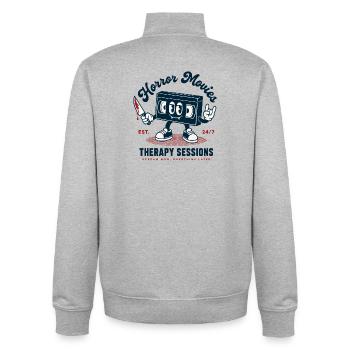Horror Noise Therapy Sessions - Unisex Organic Zip Sweatshirt von Stanley/Stella - Grau meliert - Hinten - AI Model Male 185 light (185cm)