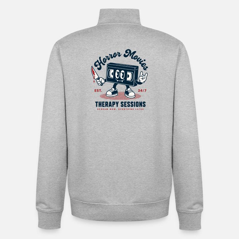 Horror Noise Therapy Sessions - Unisex Organic Zip Sweatshirt von Stanley/Stella - Grau meliert