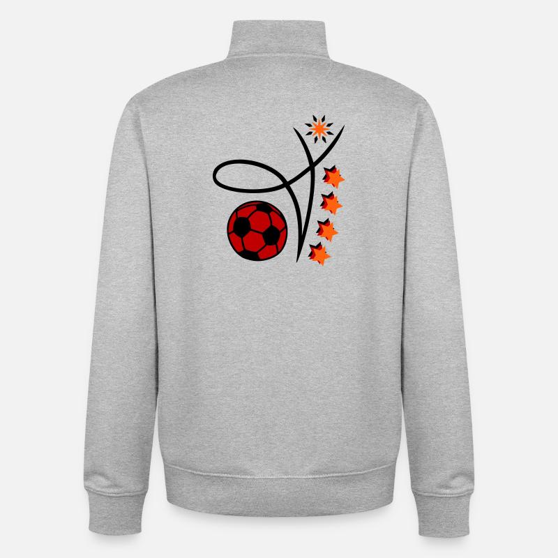 Fußball Event - Unisex Organic Zip Sweatshirt von Stanley/Stella - Grau meliert