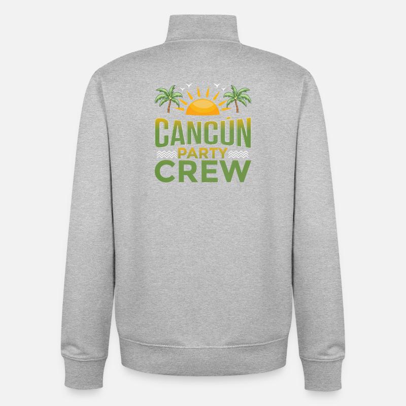 Cancun Party Crew - Unisex Organic Zip Sweatshirt von Stanley/Stella - Grau meliert