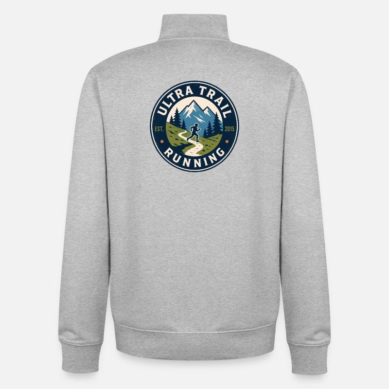 Ultra-Trailrunning - Unisex Organic Zip Sweatshirt von Stanley/Stella - Grau meliert