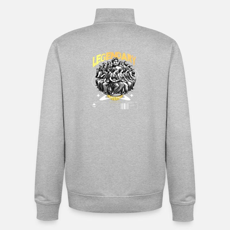 Legendary Thinker Assembly - Unisex Organic Zip Sweatshirt by Stanley/Stella - heather grey