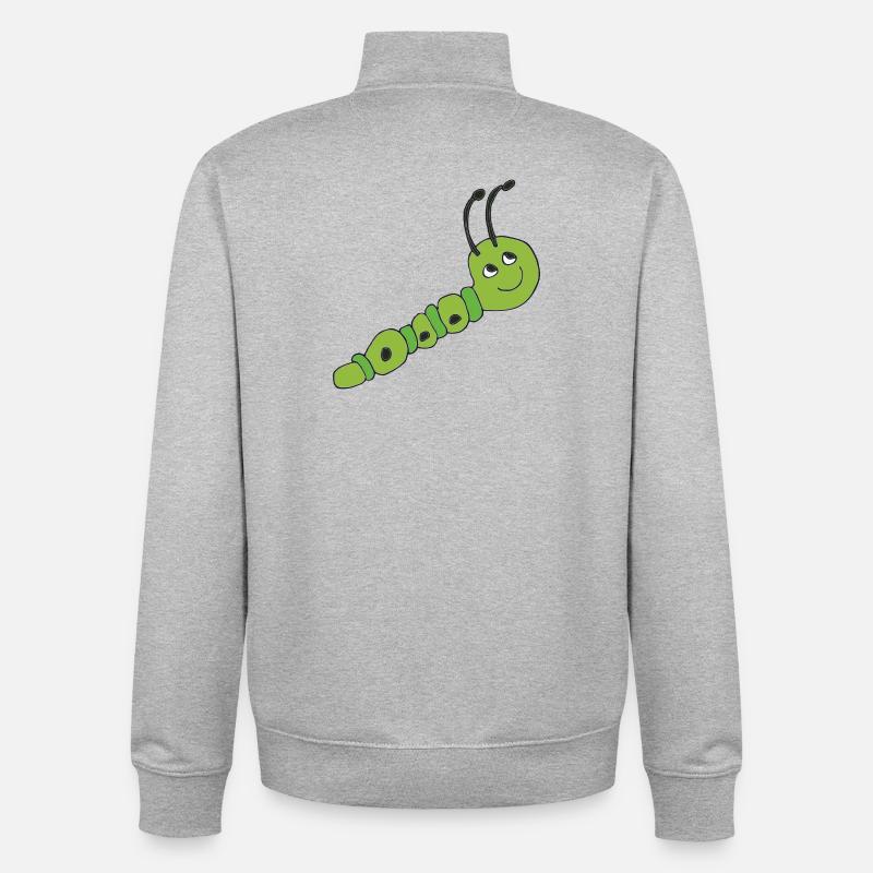 raupe - Unisex Organic Zip Sweatshirt von Stanley/Stella - Grau meliert