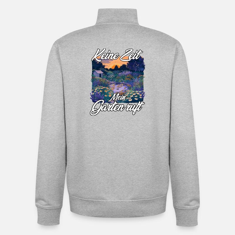 Schrebergarten Hochbeet Gemüsebeet Gartenfreund  - Unisex Organic Zip Sweatshirt von Stanley/Stella - Grau meliert