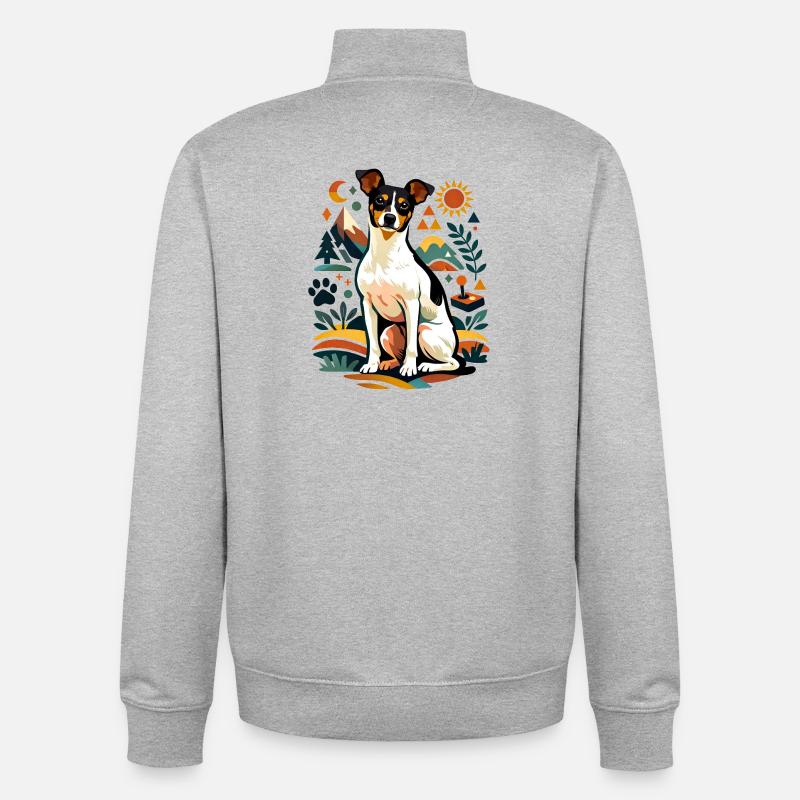 Bodeguero Folk Style - Unisex Organic Zip Sweatshirt von Stanley/Stella - Grau meliert