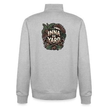 Inna De Yard Gardening - Unisex Organic Zip Sweatshirt von Stanley/Stella - Grau meliert - Hinten - AI Model Male 185 light (185cm)