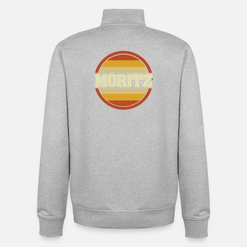 Gift for Moritz - Unisex Organic Zip Sweatshirt by Stanley/Stella - heather grey
