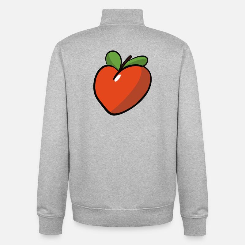 Peche_coeur - Unisex Organic Zip Sweatshirt by Stanley/Stella - heather grey