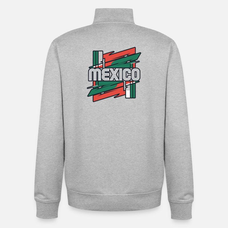 Mexico - Unisex Organic Zip Sweatshirt by Stanley/Stella - heather grey