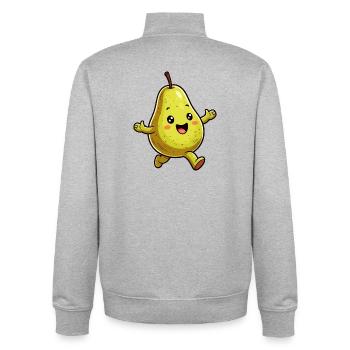 Ampoule ambulante - Sweat zippé unisexe en coton bio Stanley/Stella - gris chiné - Dos - AI Model Male 185 light (185cm)
