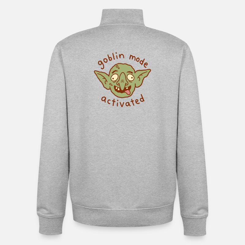 Mode Gobelin activé - Sweat zippé unisexe en coton bio Stanley/Stella - gris chiné
