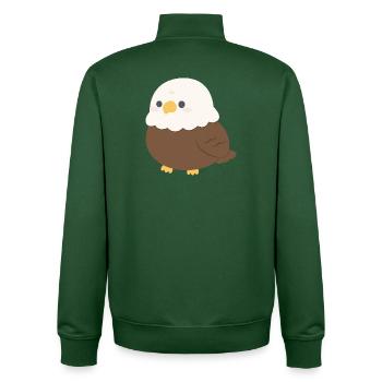 Bald Eagle - Unisex Organic Zip Sweatshirt by Stanley/Stella - bottle green - Back - AI Model Male 185 dark (185cm)