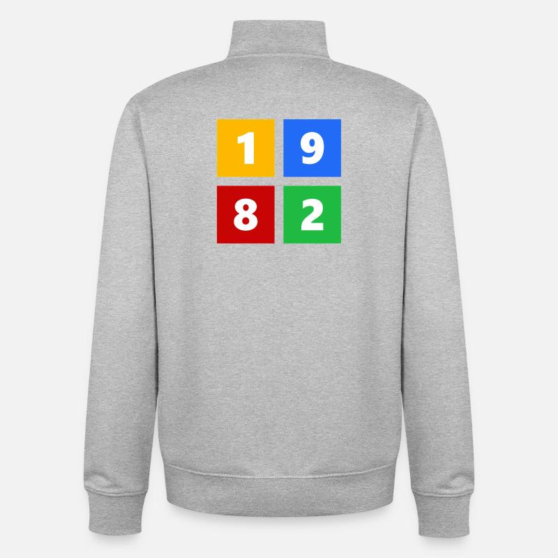 1982 - Unisex Organic Zip Sweatshirt von Stanley/Stella - Grau meliert