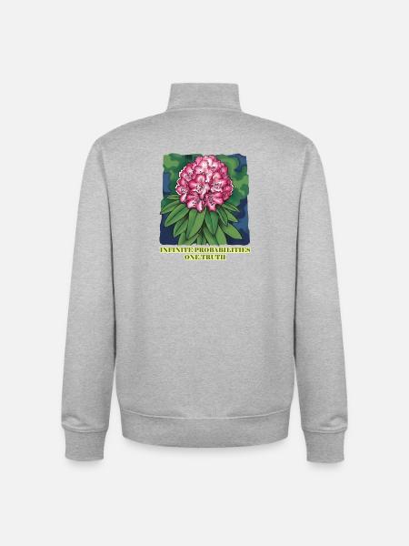 Infiniti Opportunities Flower - Unisex Organic Zip Sweatshirt by Stanley/Stella - heather grey