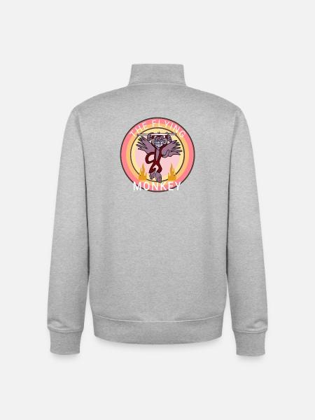 Affe kawaii style - Unisex Organic Zip Sweatshirt von Stanley/Stella - Grau meliert