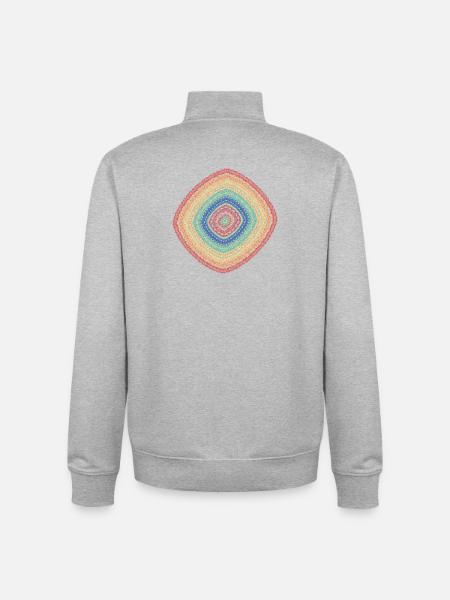 Farbklang des Sommers – Fractal Art - Unisex Organic Zip Sweatshirt von Stanley/Stella - Grau meliert