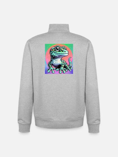 Gecko - Unisex Organic Zip Sweatshirt von Stanley/Stella - Grau meliert