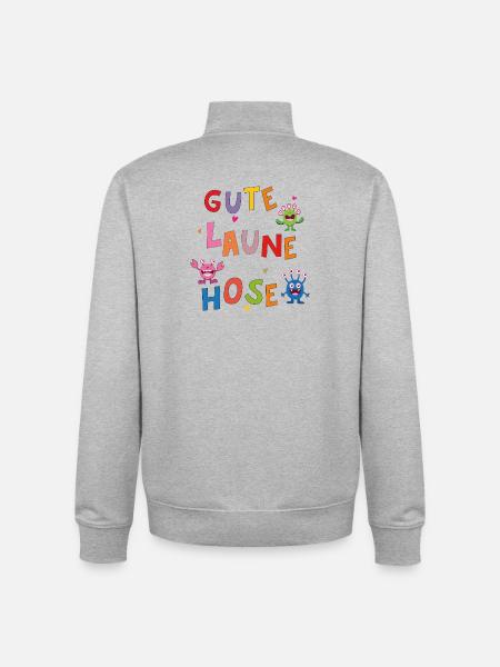 Gute Laune Hose - Unisex Organic Zip Sweatshirt von Stanley/Stella - Grau meliert