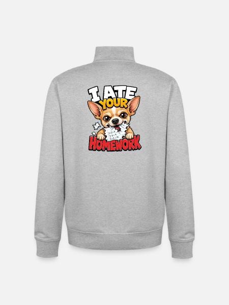 Chihuahua - Unisex Organic Zip Sweatshirt von Stanley/Stella - Grau meliert