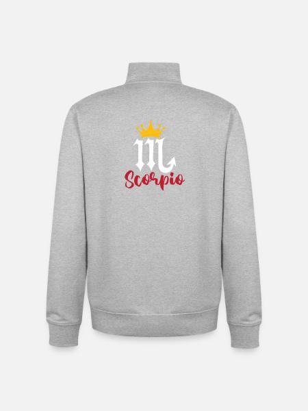Sternzeichen Skorpion - Unisex Organic Zip Sweatshirt von Stanley/Stella - Grau meliert