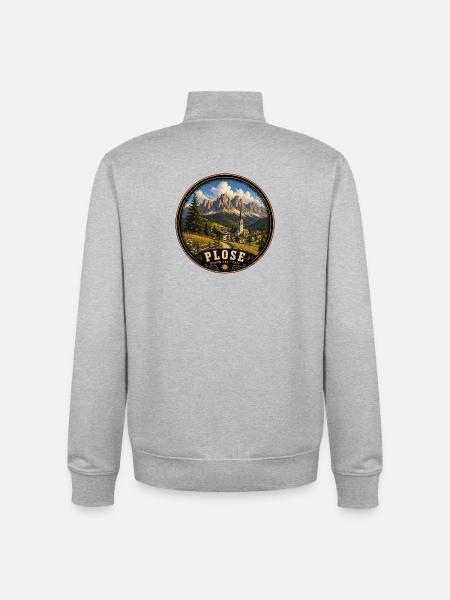 Wandern in den Dolomiten Italien - Unisex Organic Zip Sweatshirt von Stanley/Stella - Grau meliert